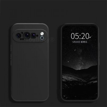 Liquid Air silikoninis juodas dėklas - su kameros apsauga (Google Pixel 9 Pro Xl)